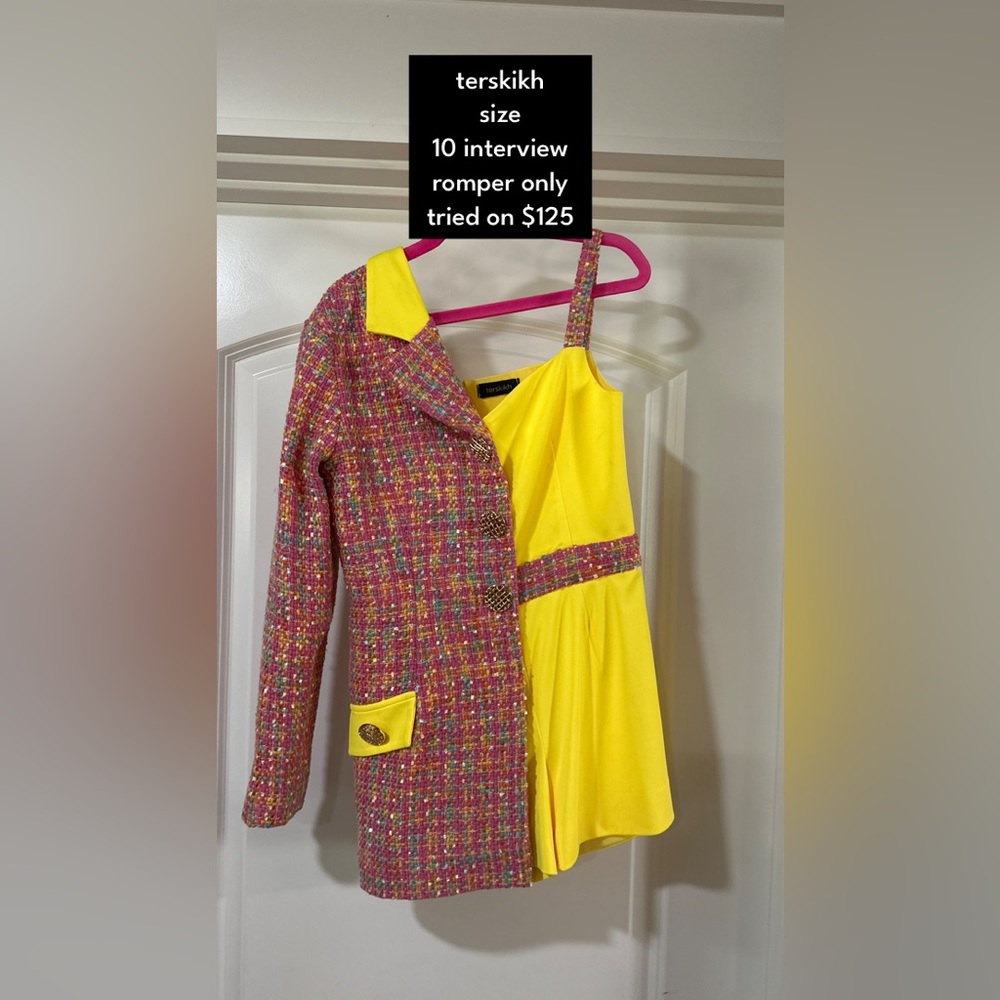Yellow and Multicolor Kids Romper